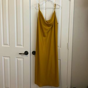 Eloquii gold slip dress